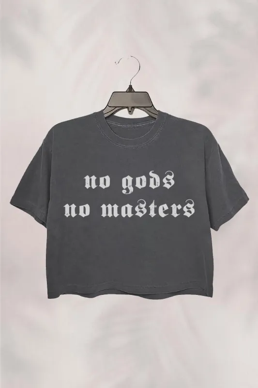 No Gods No Masters Crop Top For Women sold by Fancy Tees