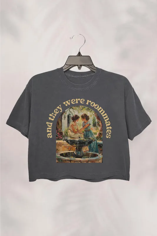 And They Were Roommates Lesbian Crop Top For Women sold by Fancy Tees