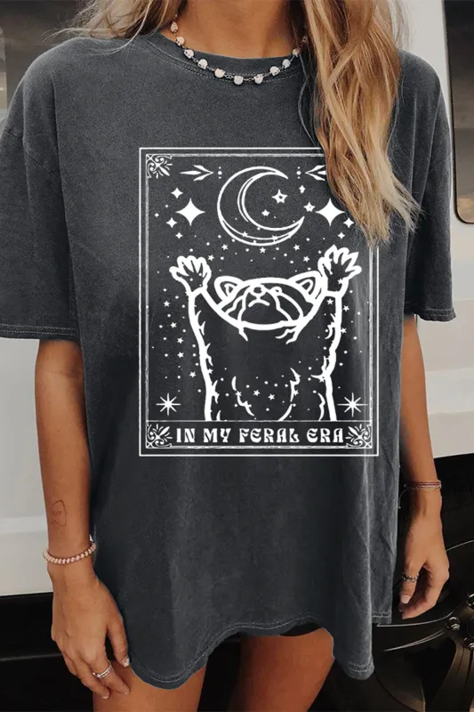 In My Feral Era Raccoon Tee For Women sold by Fancy Tees