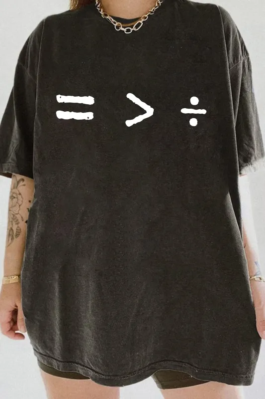 Equality Is Greater Than Division Tee For Women sold by Fancy Tees