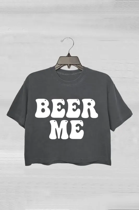 Beer Me Crop Tee For Women sold by Fancy Tees