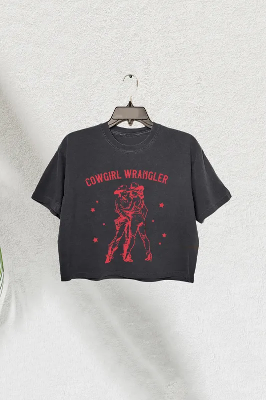 Lesbian Aesthetic Gay Cowgirl Crop Tee For Women made by Fancy Tees