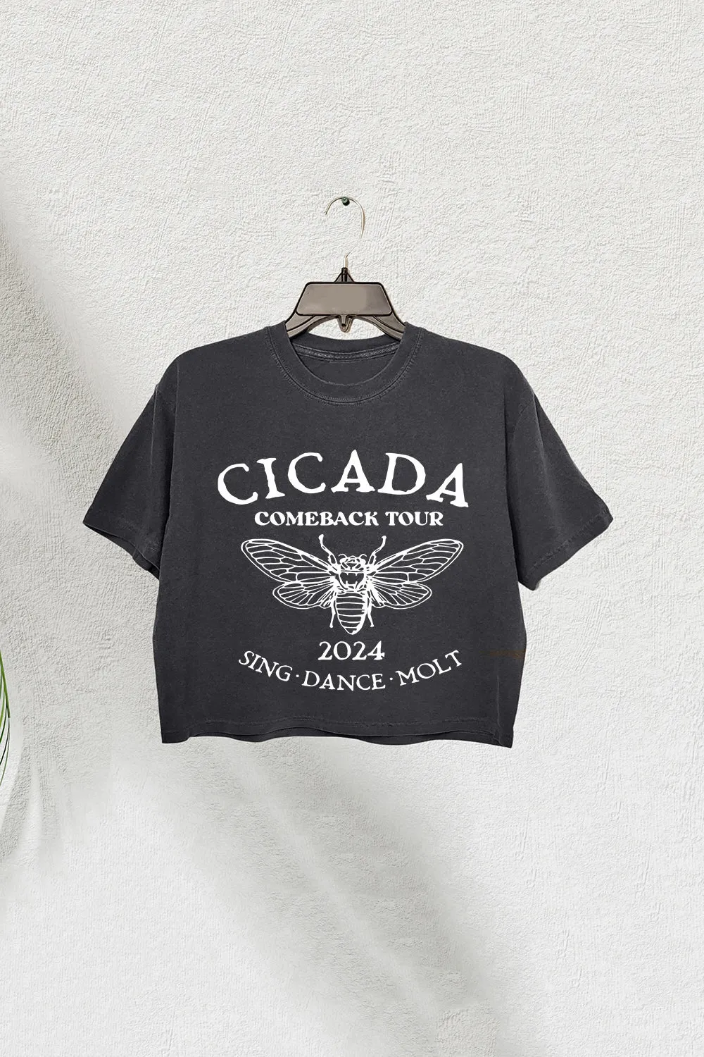 Funny Cicada Concert 2024 Crop Tee For Women sold by Fancy Tees