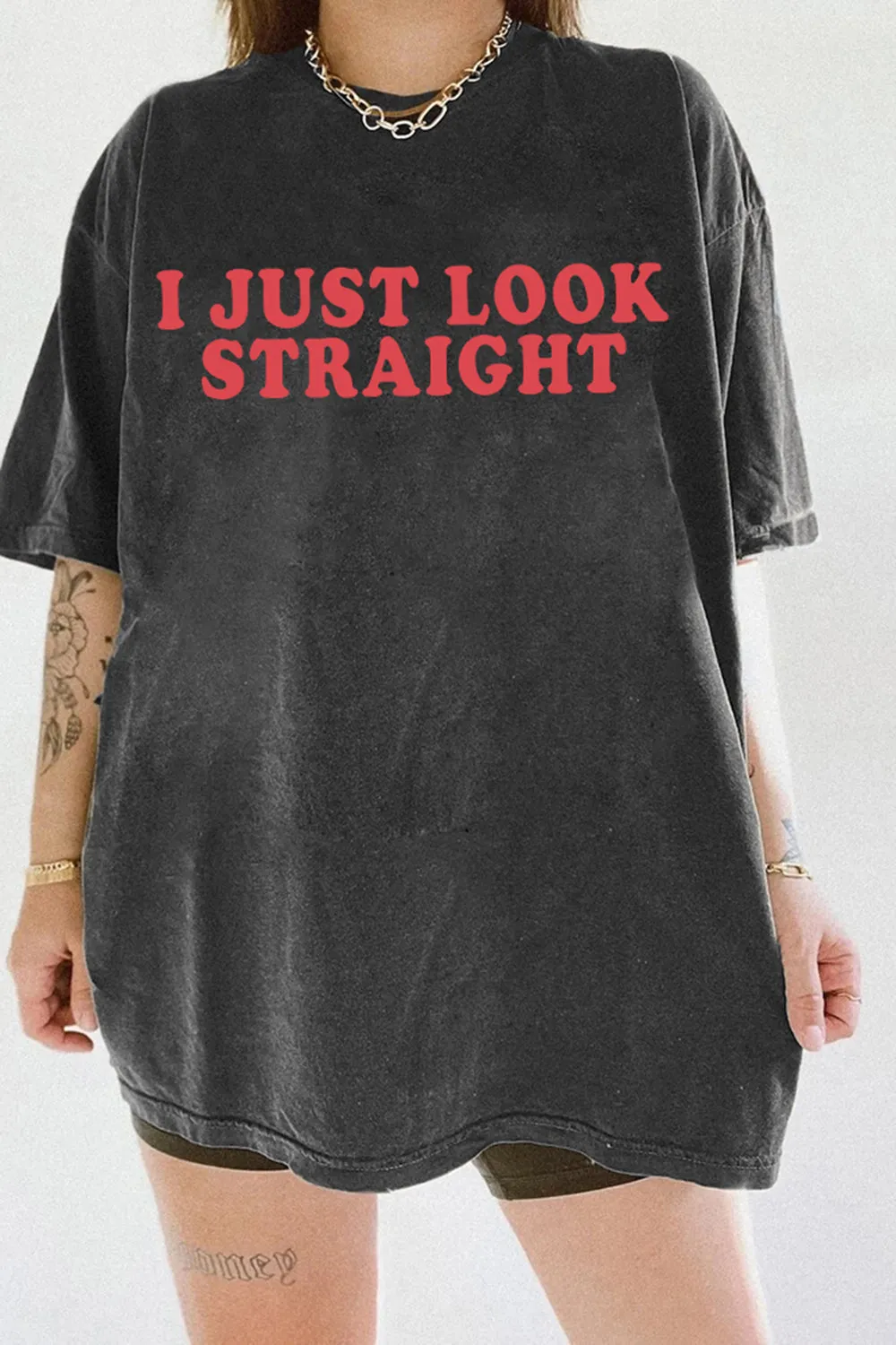 I Just Look Straight LGBTQ Tee For Women sold by Fancy Tees