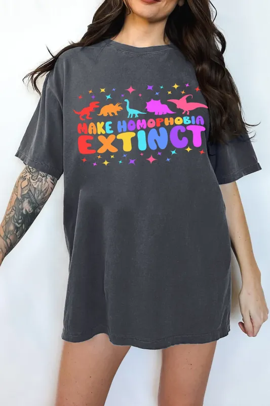 Gay Pride Make Homophobia Extinct Tee For Women sold by Fancy Tees