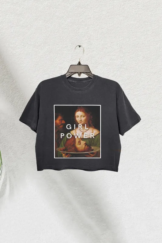Girl Power Feminist Crop Tee For Women sold by Fancy Tees