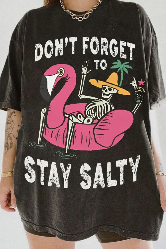 Stay Salty Salty Skeleton Tee For Women sold by Fancy Tees