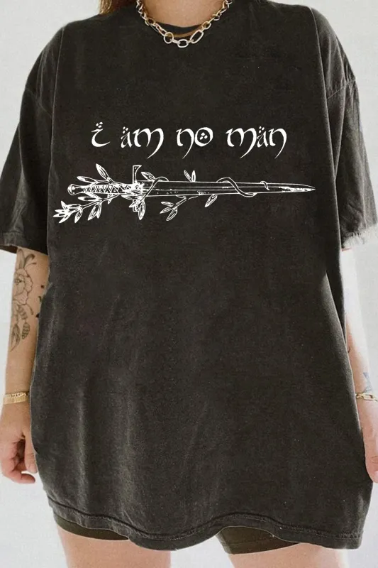 I am no man Fantasy Reader Tee For Women sold by Fancy Tees