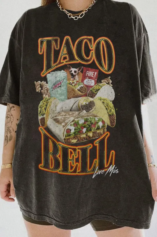 Taco Bell 90's Bootleg Tee For Women sold by Fancy Tees