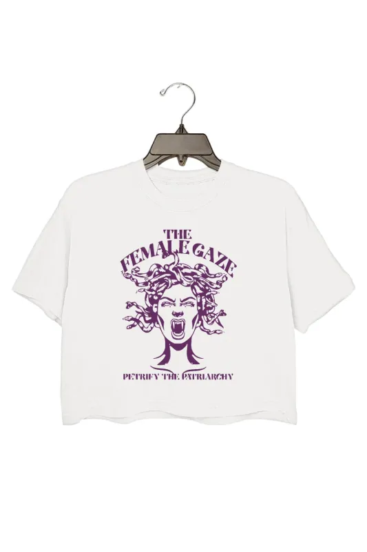 The Female Gaze Feminist Witch Crop Tee For Women sold by Fancy Tees
