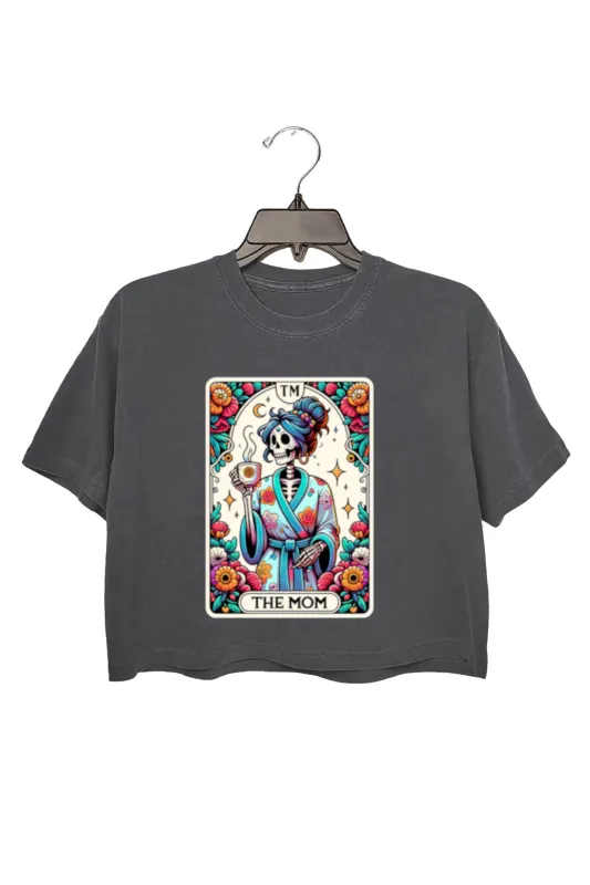 Witchy Vibes Skeleton Mother Crop Top For Women sold by Fancy Tees
