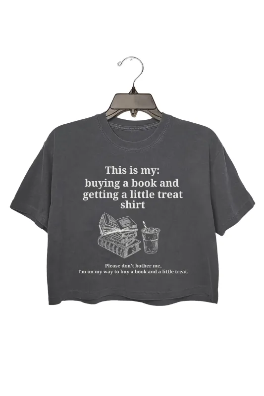 Buying A Book And Getting A Little Treat Crop Top For Women sold by Fancy Tees