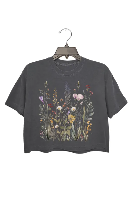 Pastel Floral Nature Garden Lover Crop Top For Women sold by Fancy Tees