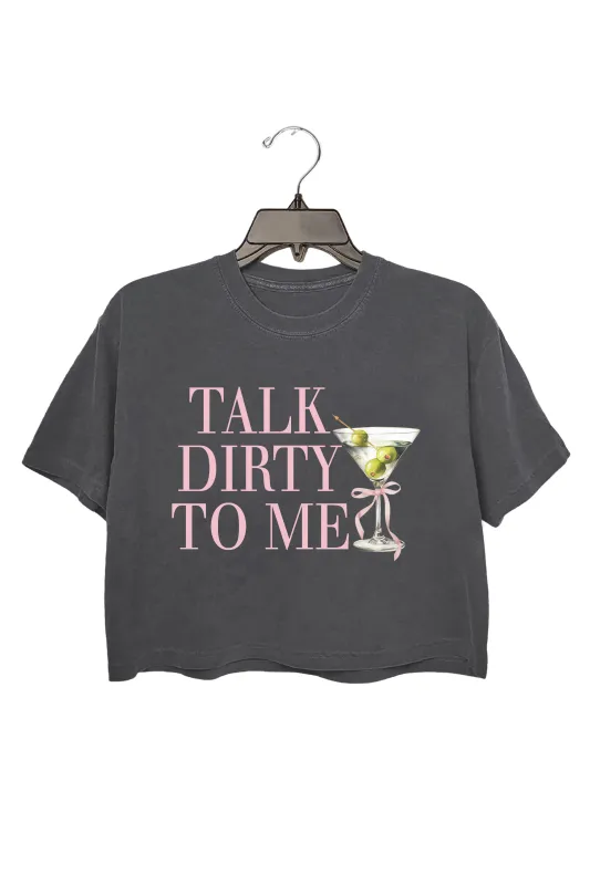 Talk Dirty To Me Dirty Martini Espresso Martini Crop Top For Women sold by Fancy Tees