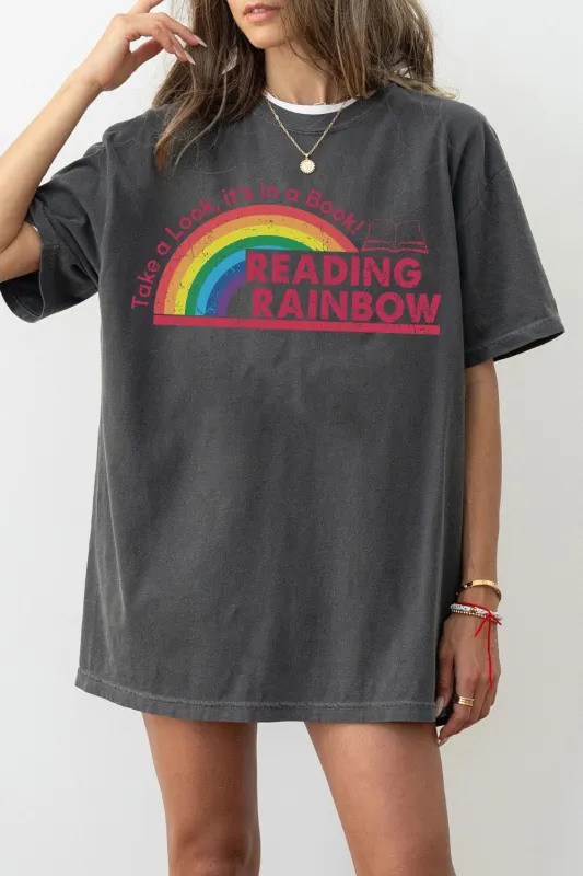 Reading Rainbow Retro Librarian Tee For Women sold by Fancy Tees