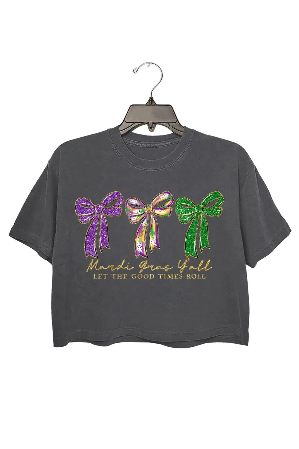Preppy Mardi Gras Y'all Bows Crop Top For Women sold by Fancy Tees