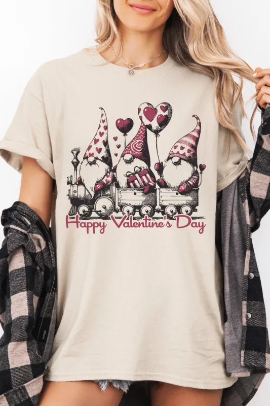 Happy Valentines Day Cute Gnome Tee For Women sold by Fancy Tees