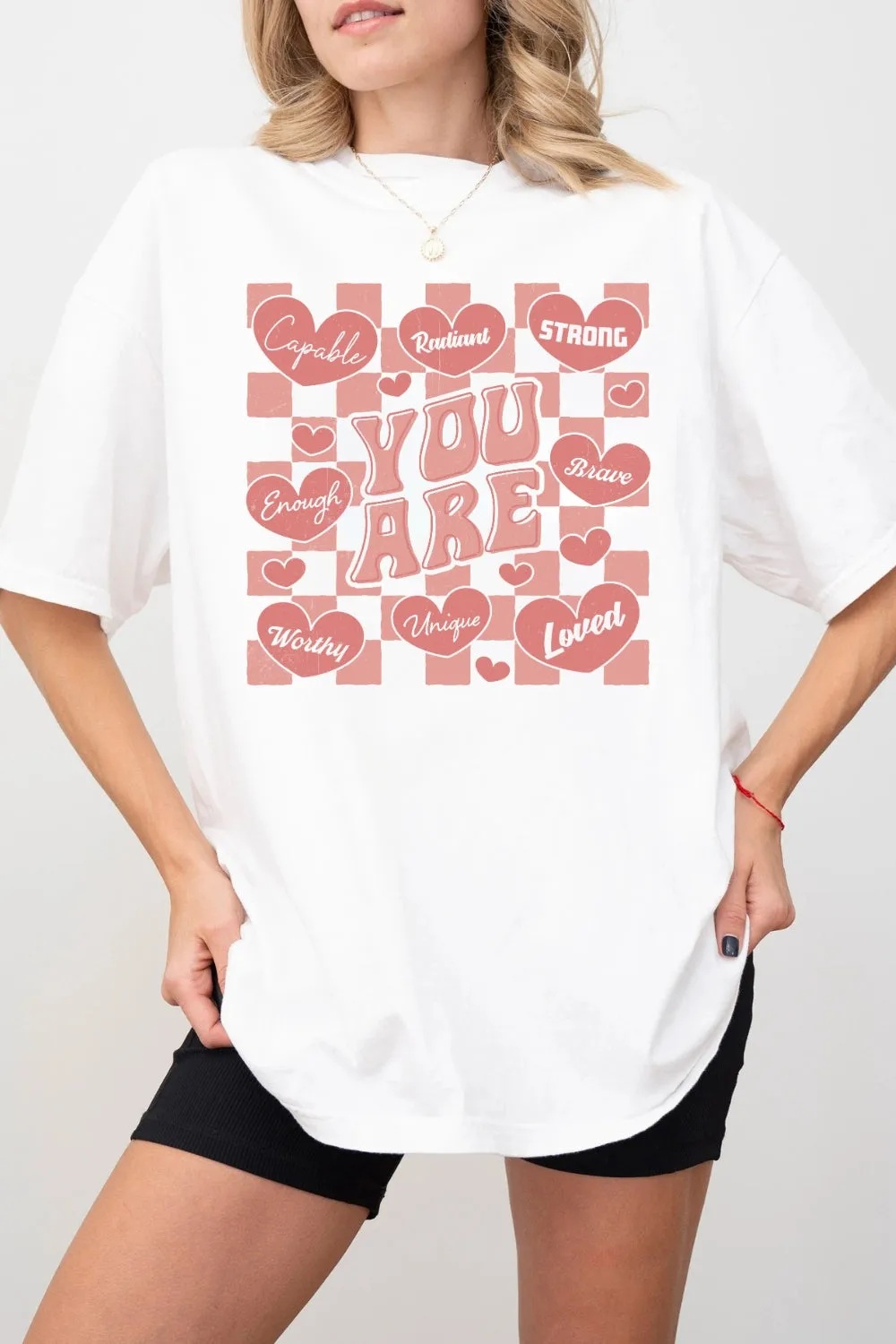 You Are Loved Capable Strong Brave Tee For Women sold by Fancy Tees product image thumbnail 3