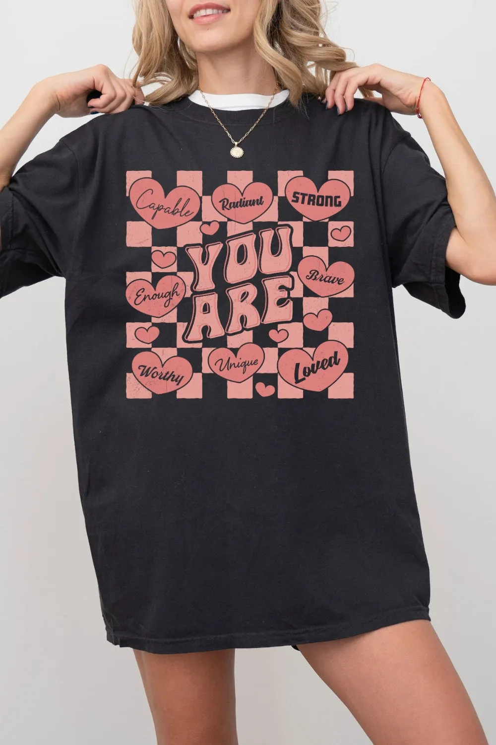 You Are Loved Capable Strong Brave Tee For Women sold by Fancy Tees product image thumbnail 4