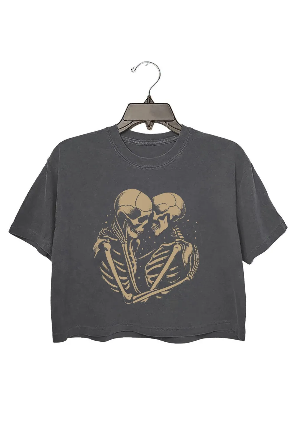 Skeletons Kissing Lovely Crop Top For Women sold by Fancy Tees