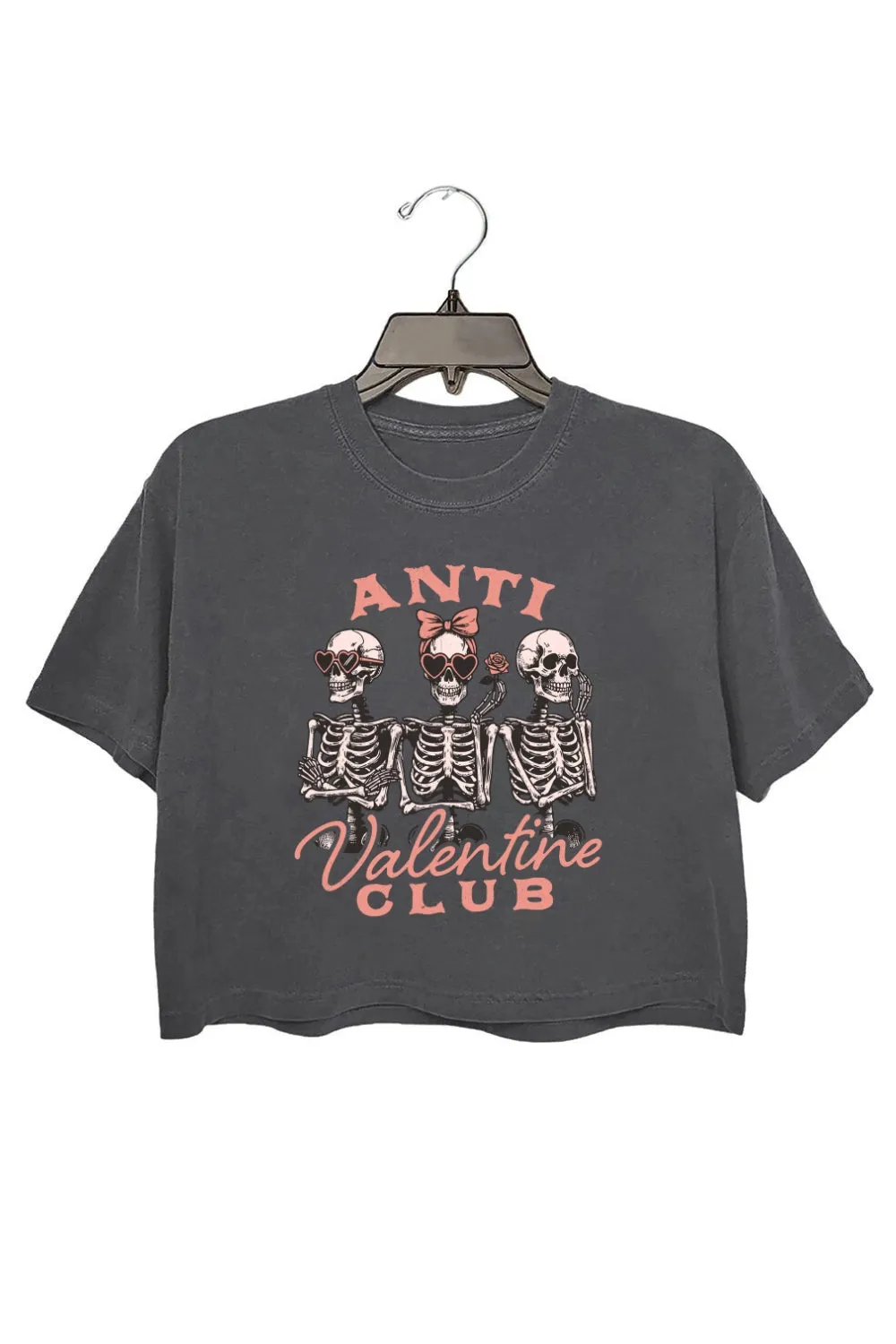 Anti Valentine Club Cute Crop Top For Women sold by Fancy Tees