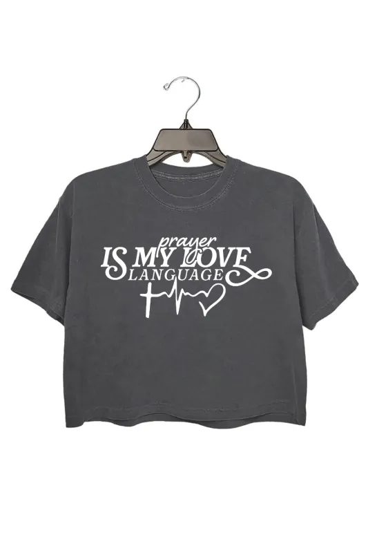 Prayer Is My Love Language Crop Top For Women sold by Fancy Tees