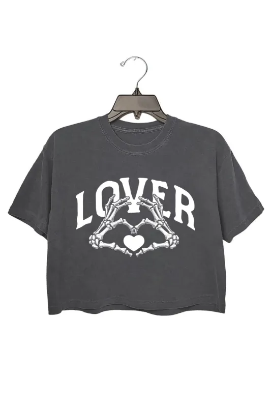 Lover Skeleton Hands Crop Top For Women made by Fancy Tees