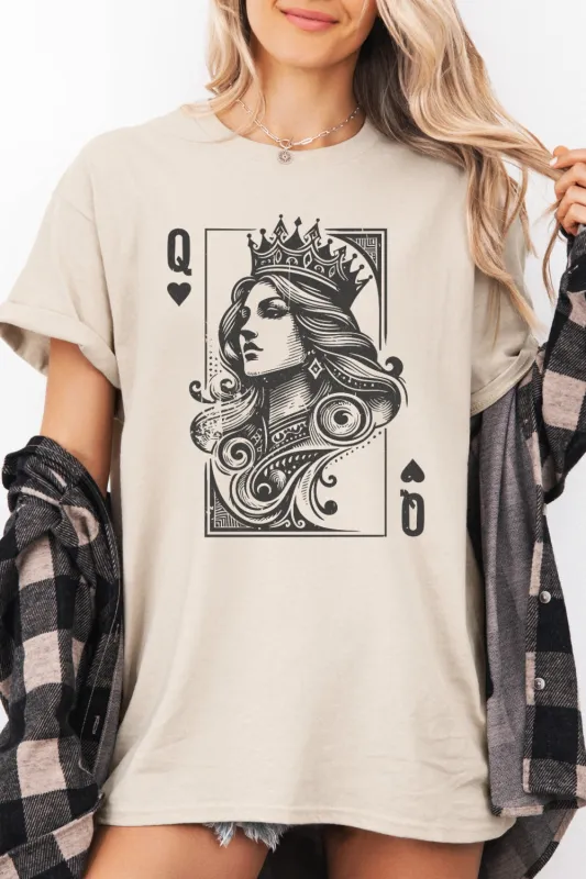 Queen Of Hearts Hand-drawn Tee For Women sold by Fancy Tees