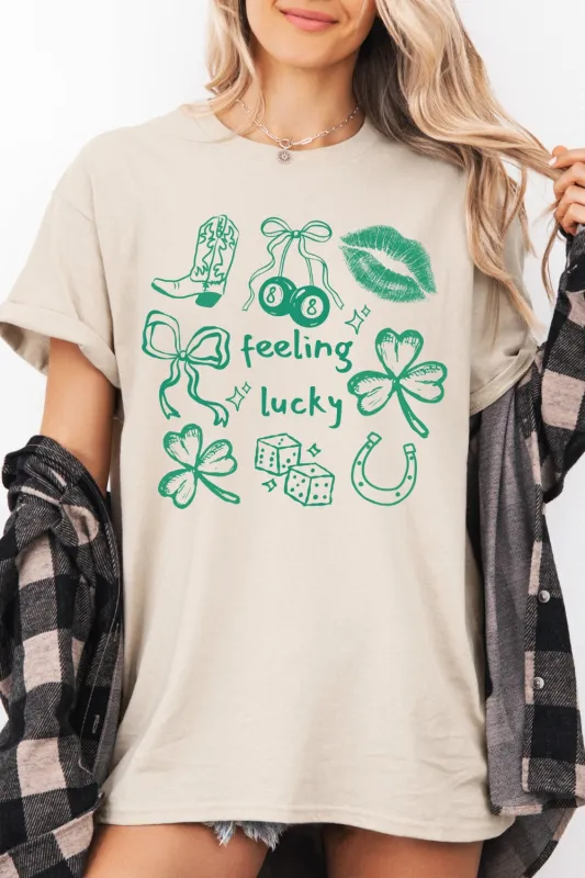 Feeling Lucky St. Patrick's Day Tee For Women sold by Fancy Tees