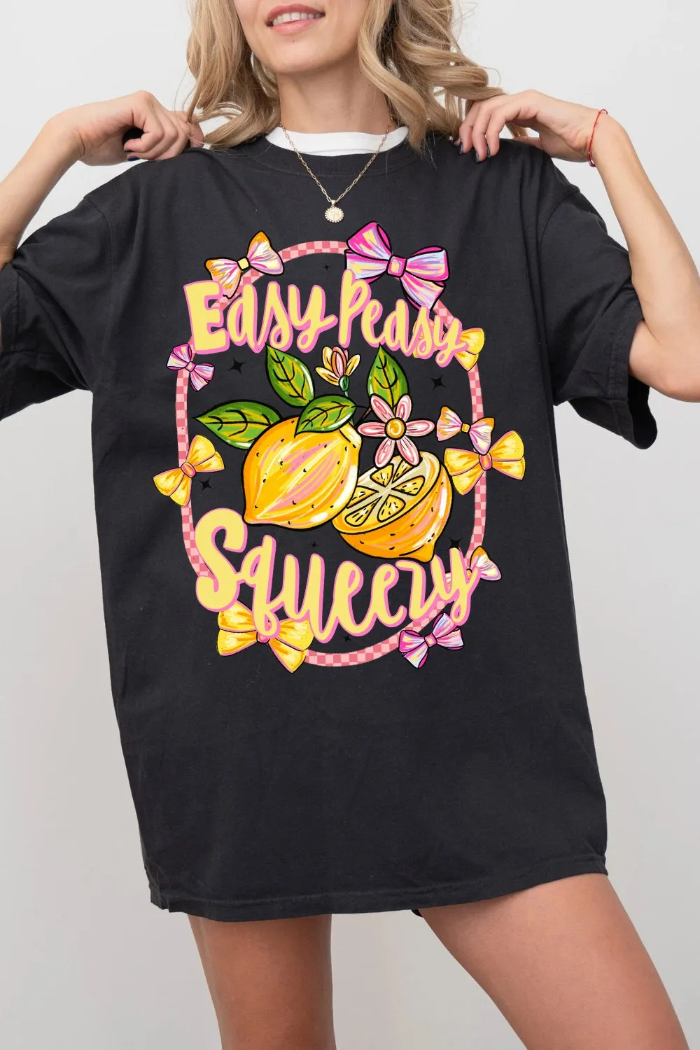 Preppy Easy Lemon Tee For Women sold by Fancy Tees product image thumbnail 3