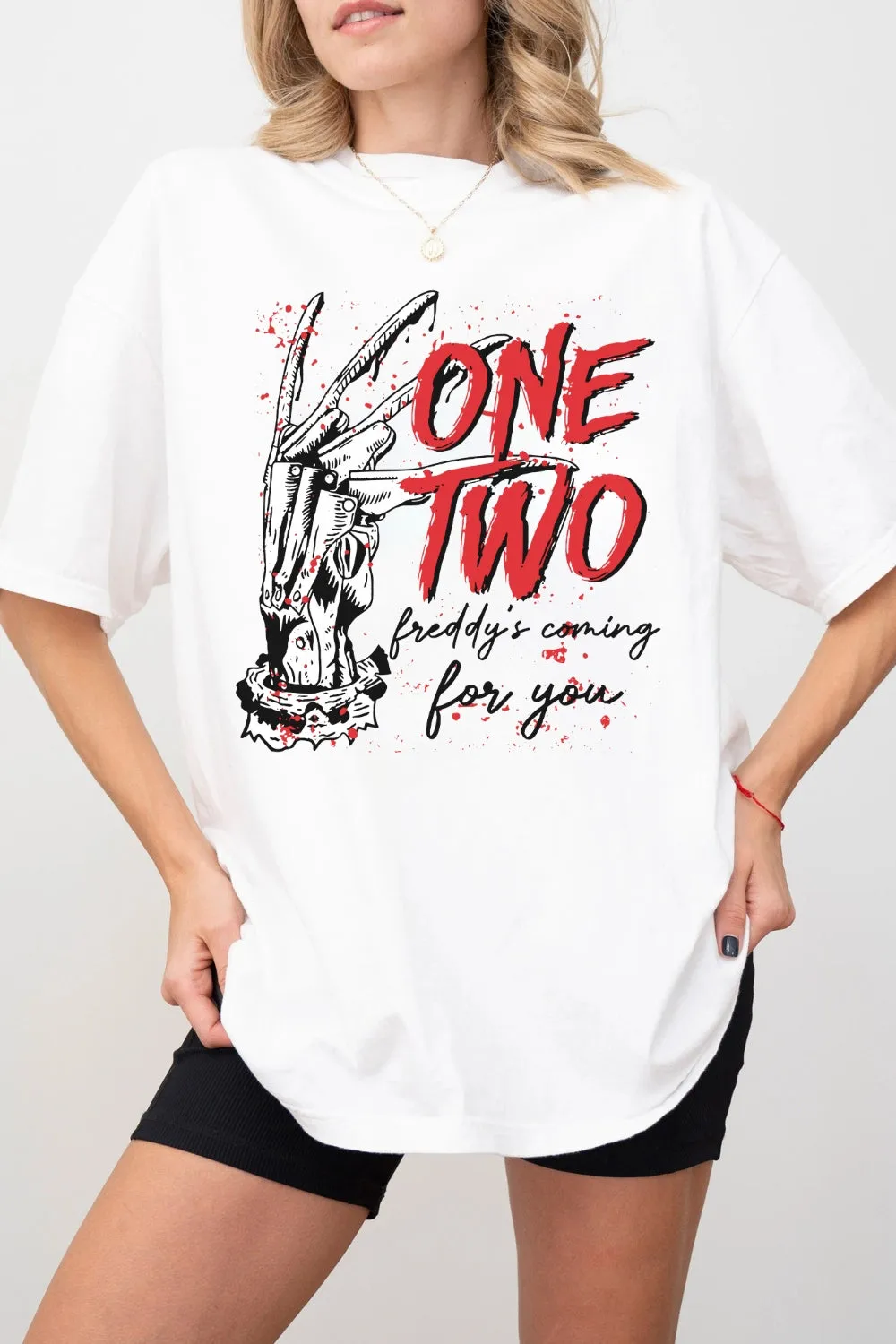 One Two Horror Halloween Tee For Women sold by Fancy Tees product image thumbnail 2