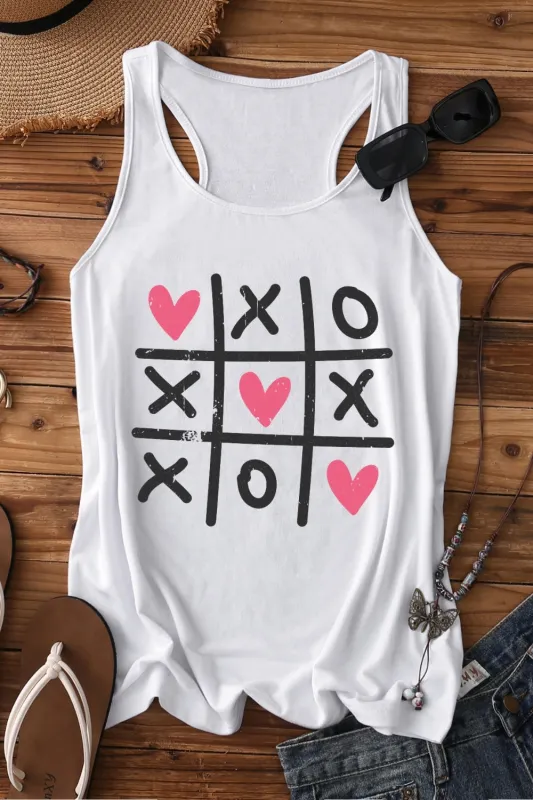 XoXo Tic-Tac-Toe Tank Top For Women made by Fancy Tees