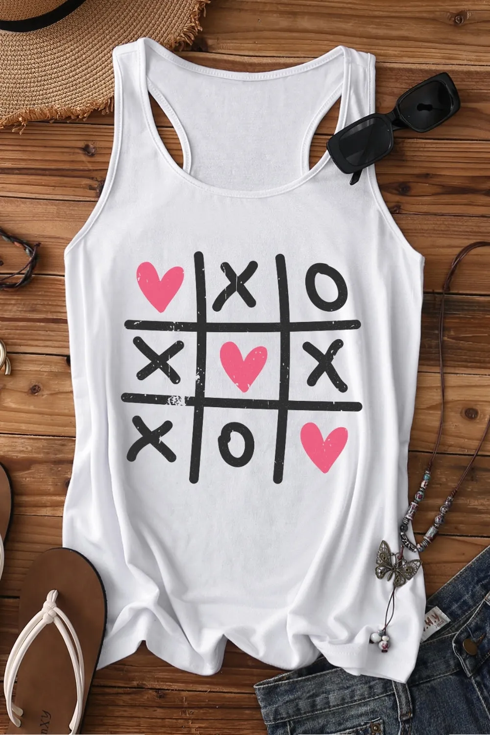 XoXo Tic-Tac-Toe Tank Top For Women sold by Fancy Tees