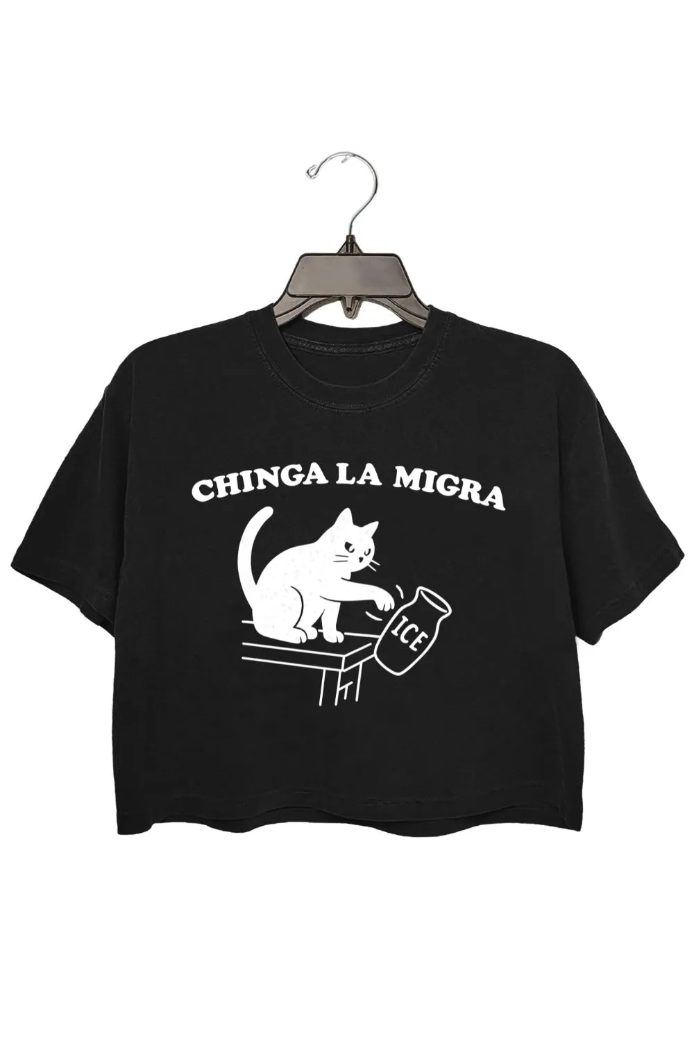 Funny Cat Support Equality Crop Top For Women sold by Fancy Tees product image thumbnail 3
