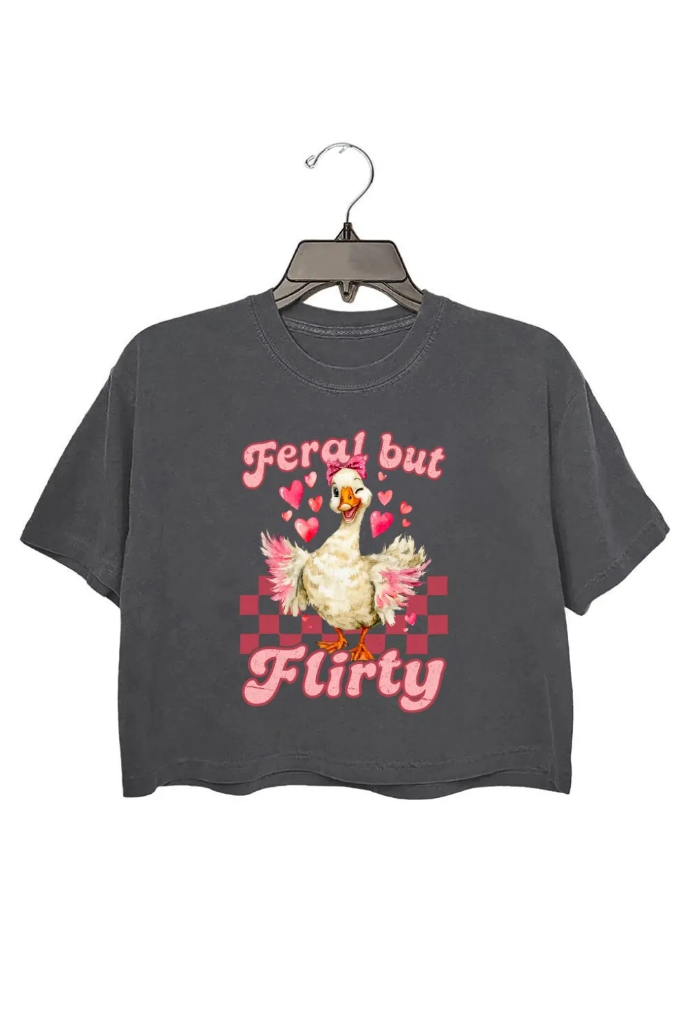 Feral But Flirty Goose Crop Top For Women sold by Fancy Tees