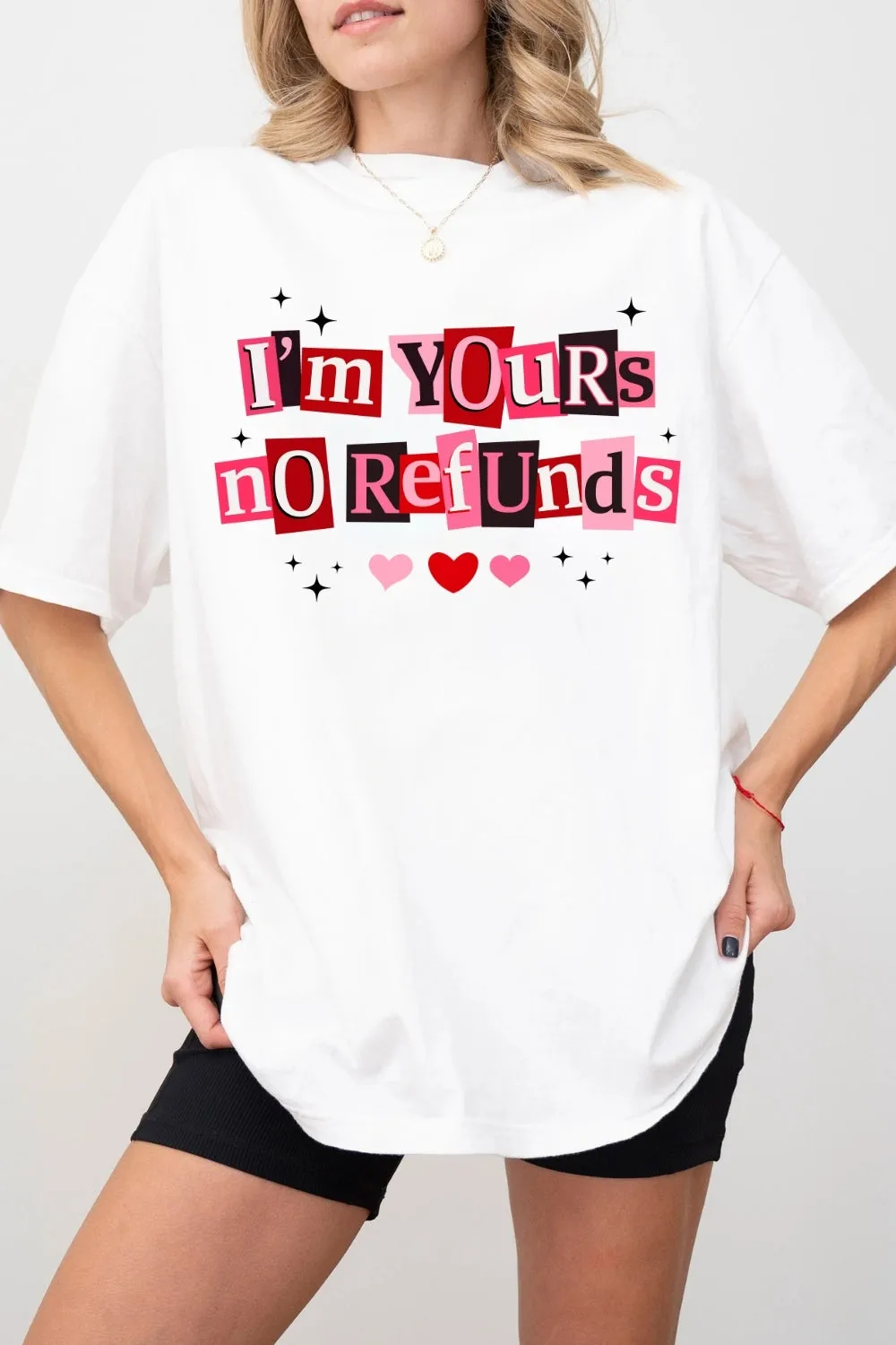 I'm Yours No Refunds Funny Valentine Tee For Women sold by Fancy Tees product image thumbnail 2
