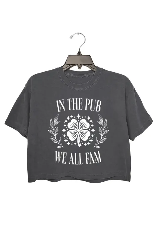 In the Pub We All Fam St Patricks Day Crop Top For Women sold by Fancy Tees