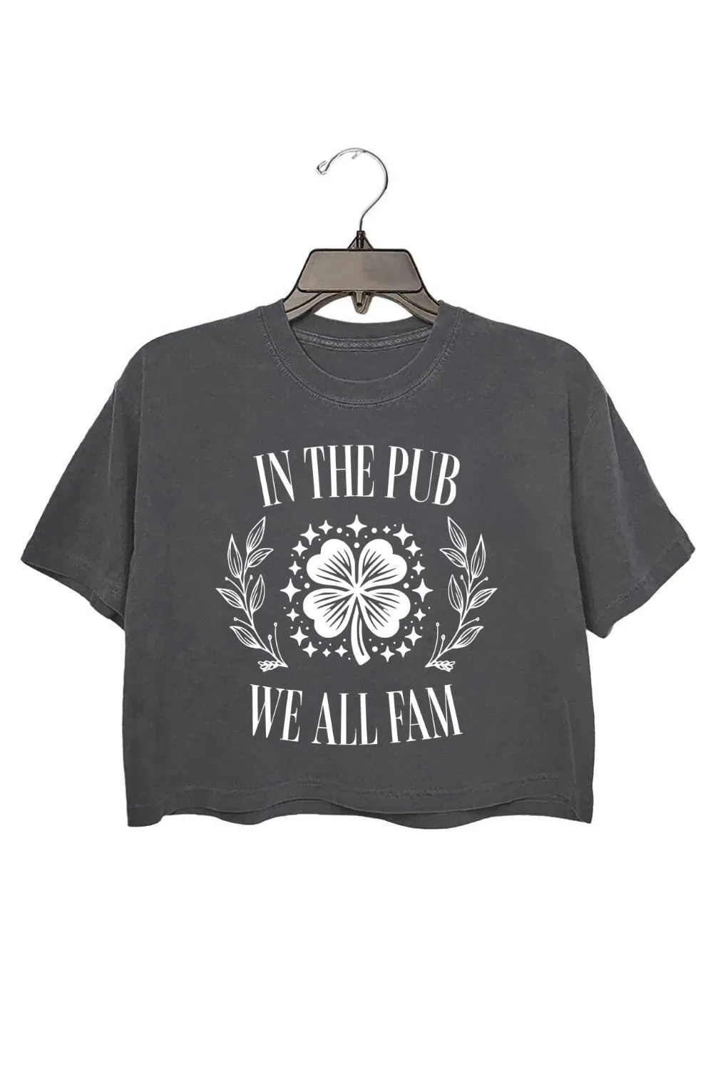 In the Pub We All Fam St Patricks Day Crop Top For Women sold by Fancy Tees
