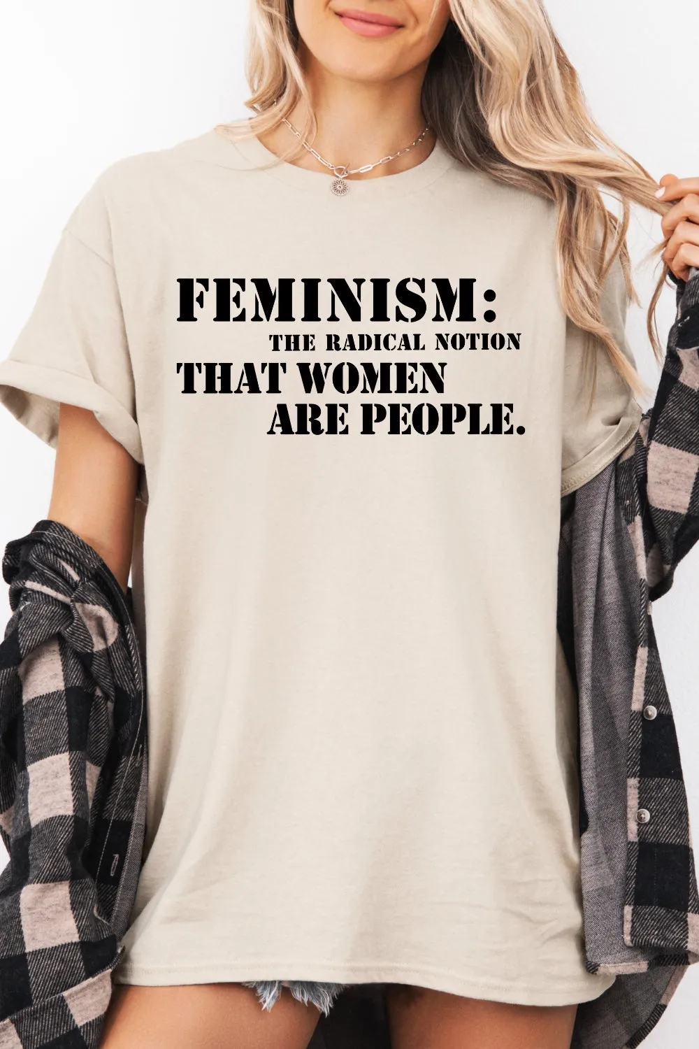 Feminism The Radical Notion Tee For Women sold by Fancy Tees product image thumbnail 2