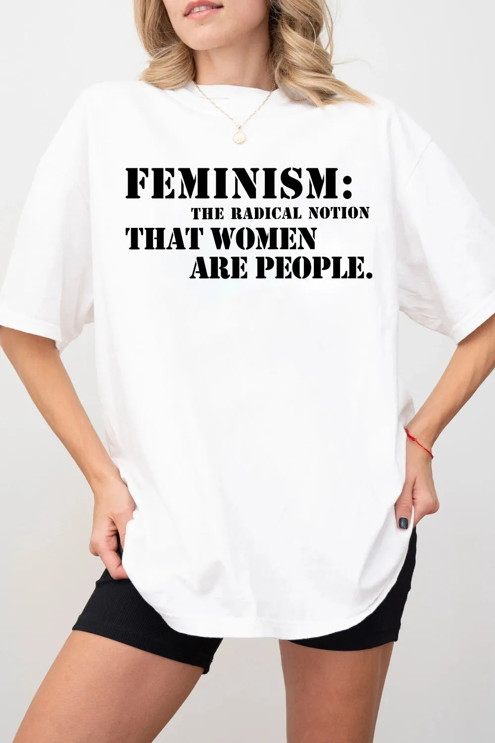 Feminism The Radical Notion Tee For Women sold by Fancy Tees product image thumbnail 4