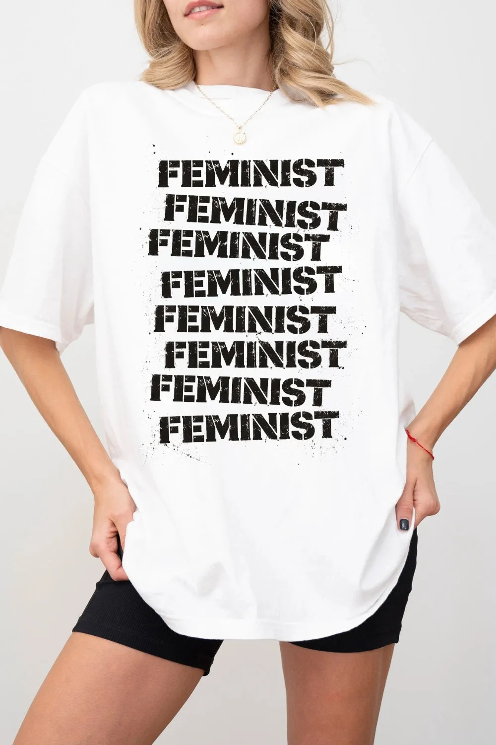 Feminist Print Design Tee For Women sold by Fancy Tees product image thumbnail 4