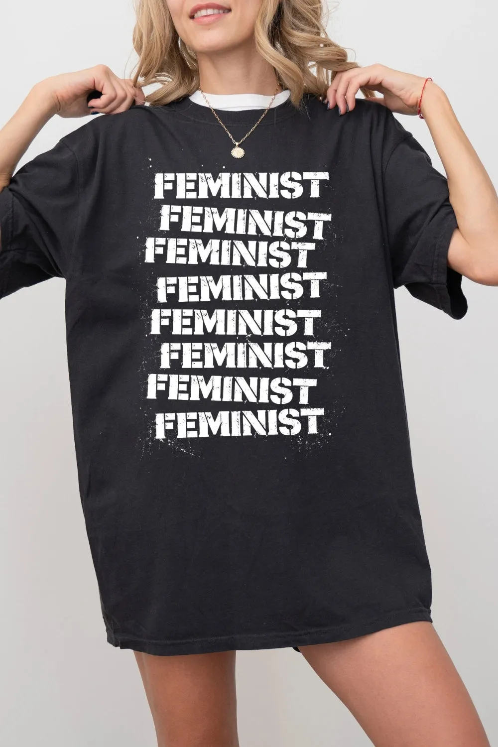 Feminist Print Design Tee For Women sold by Fancy Tees product image thumbnail 3