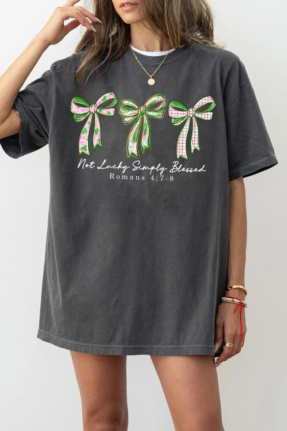 Not Lucky Simply Blessed St Patrick's Day Tee For Women sold by Fancy Tees