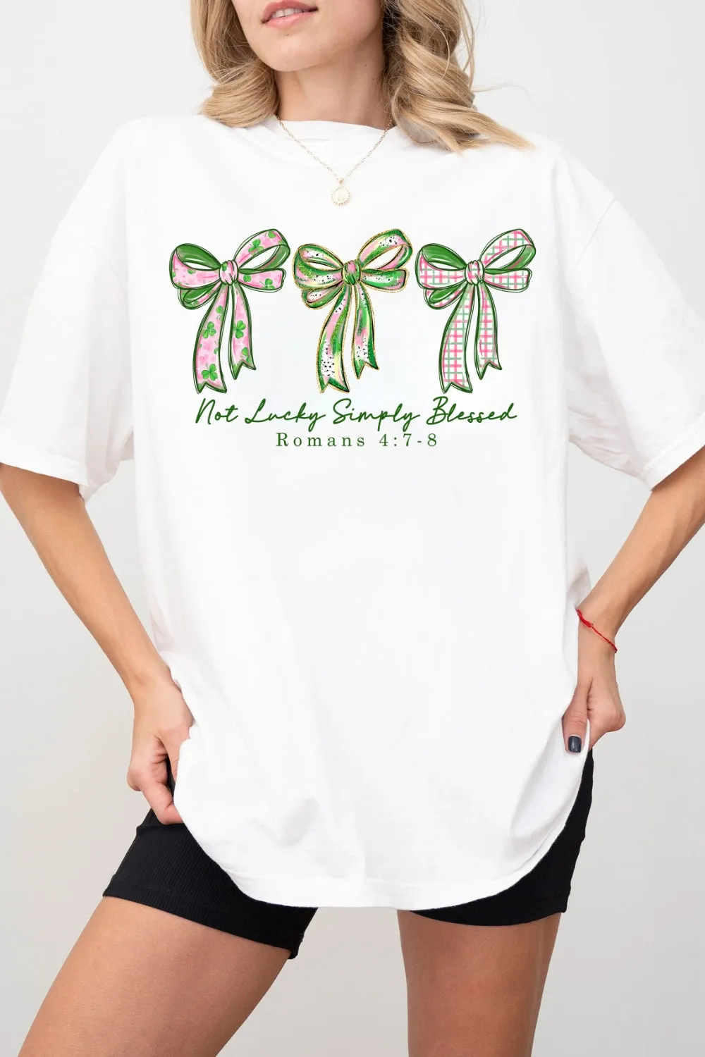 Not Lucky Simply Blessed St Patrick's Day Tee For Women sold by Fancy Tees product image thumbnail 4