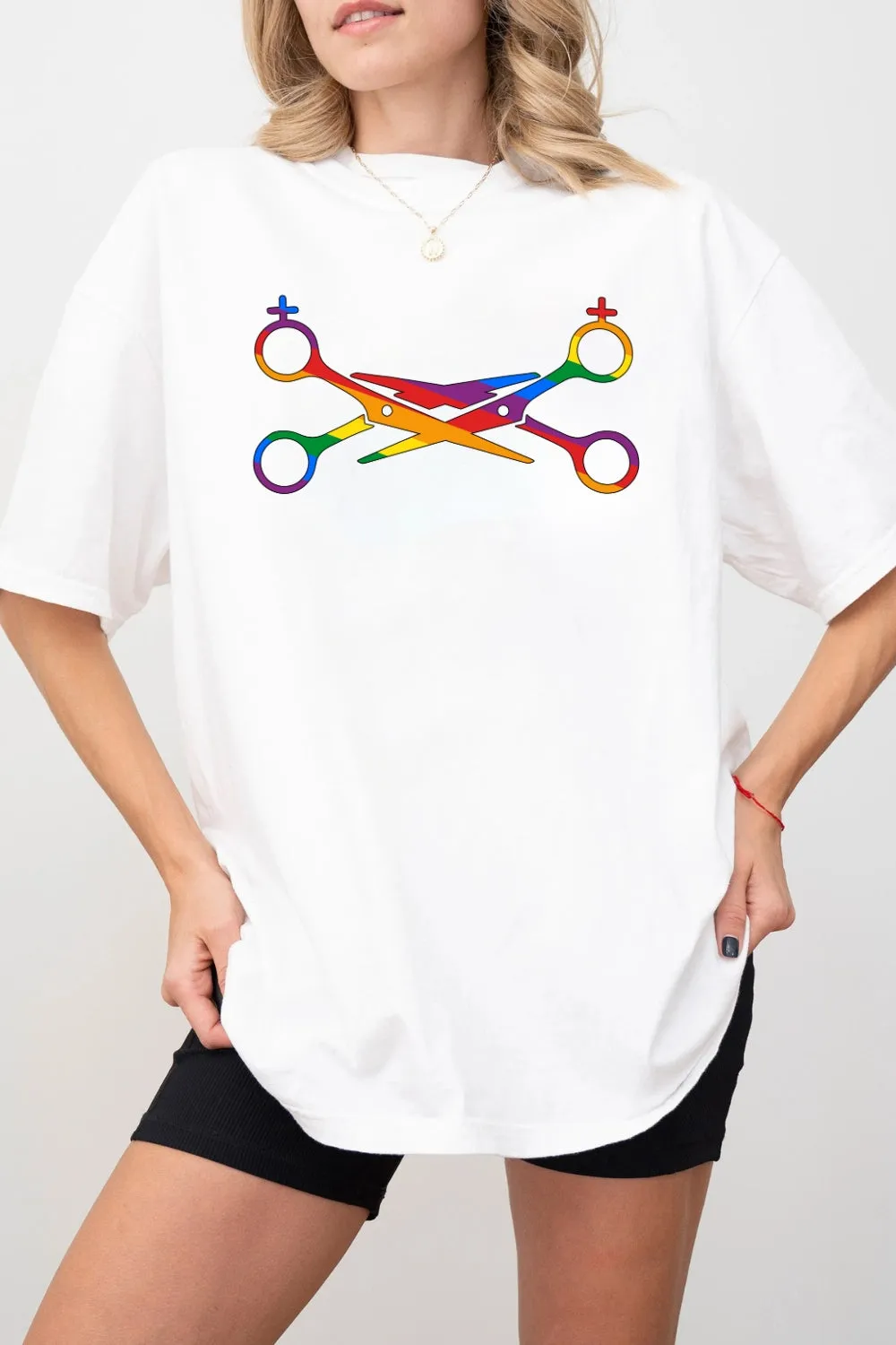 Rock Paper Scissors Lesbian Tee For Women sold by Fancy Tees product image thumbnail 4