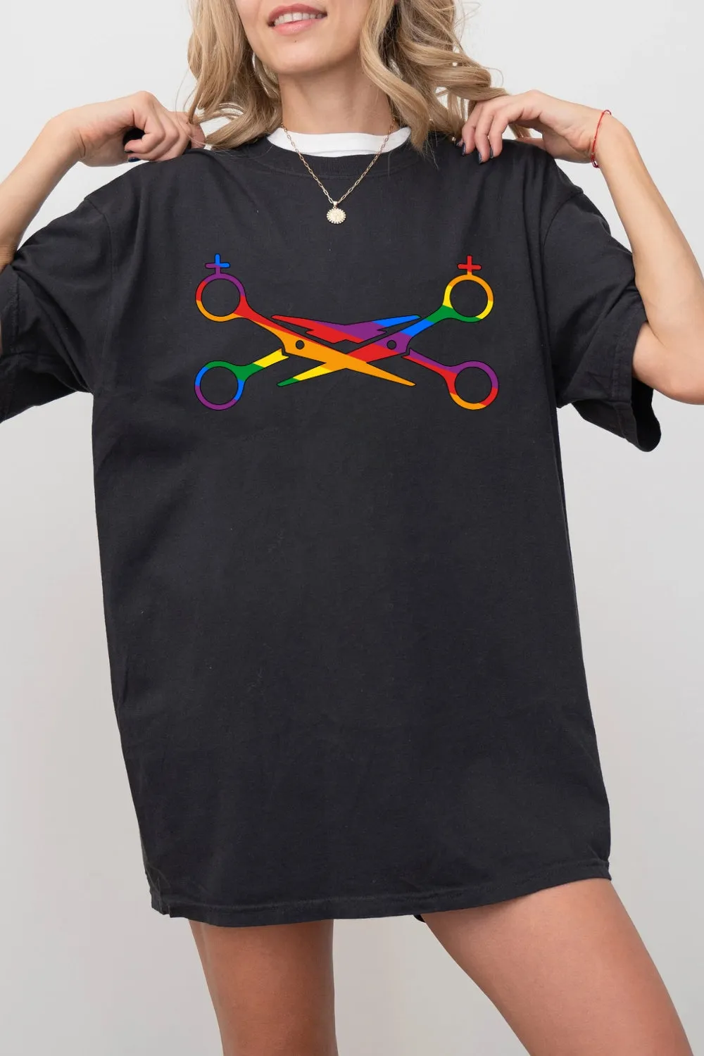Rock Paper Scissors Lesbian Tee For Women sold by Fancy Tees product image thumbnail 3