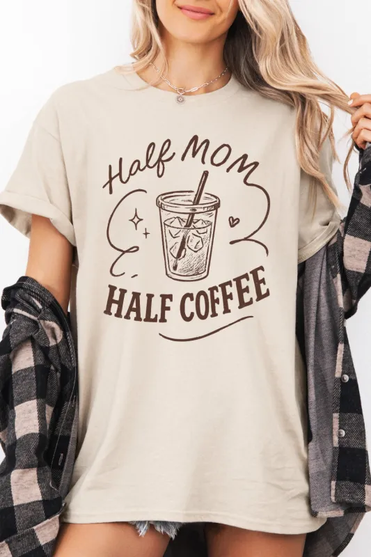 Half Mom Half Coffee Tee For Women sold by Fancy Tees