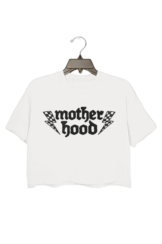Mother Hood Checkered Crop Tee For Women sold by Fancy Tees