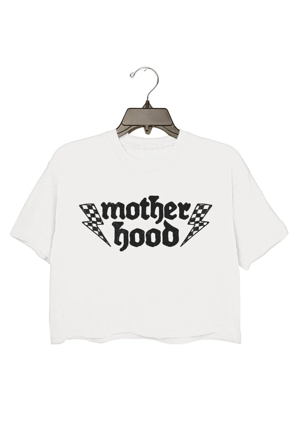 Mother Hood Checkered Crop Tee For Women sold by Fancy Tees