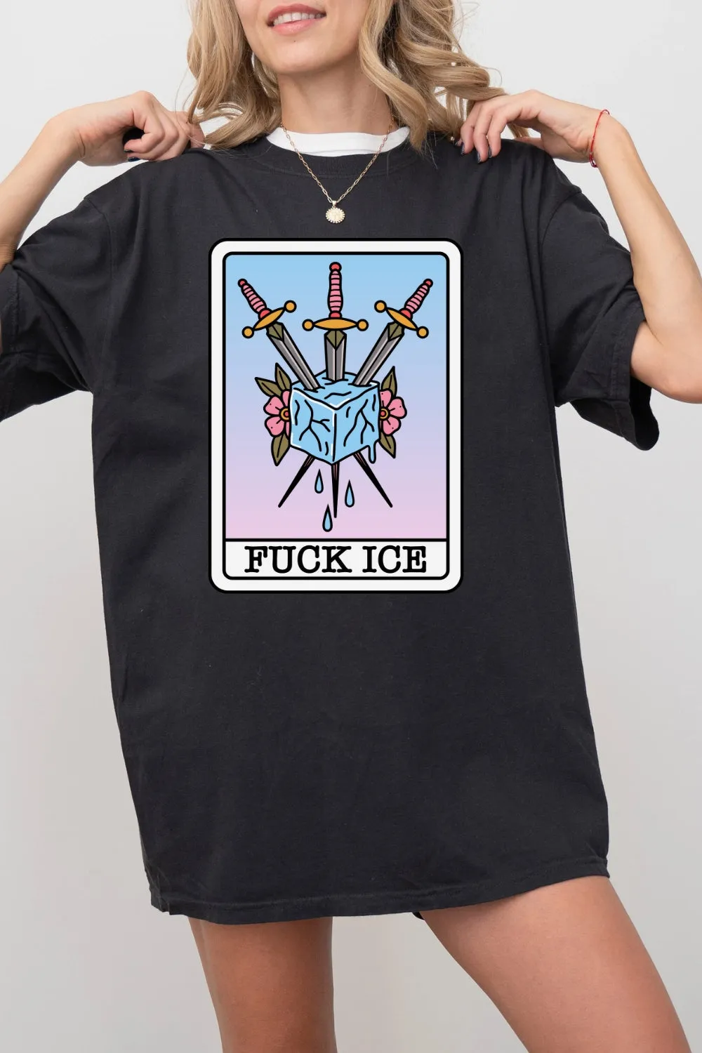 F*ck Ice Tarot Card Tee For Women sold by Fancy Tees product image thumbnail 3